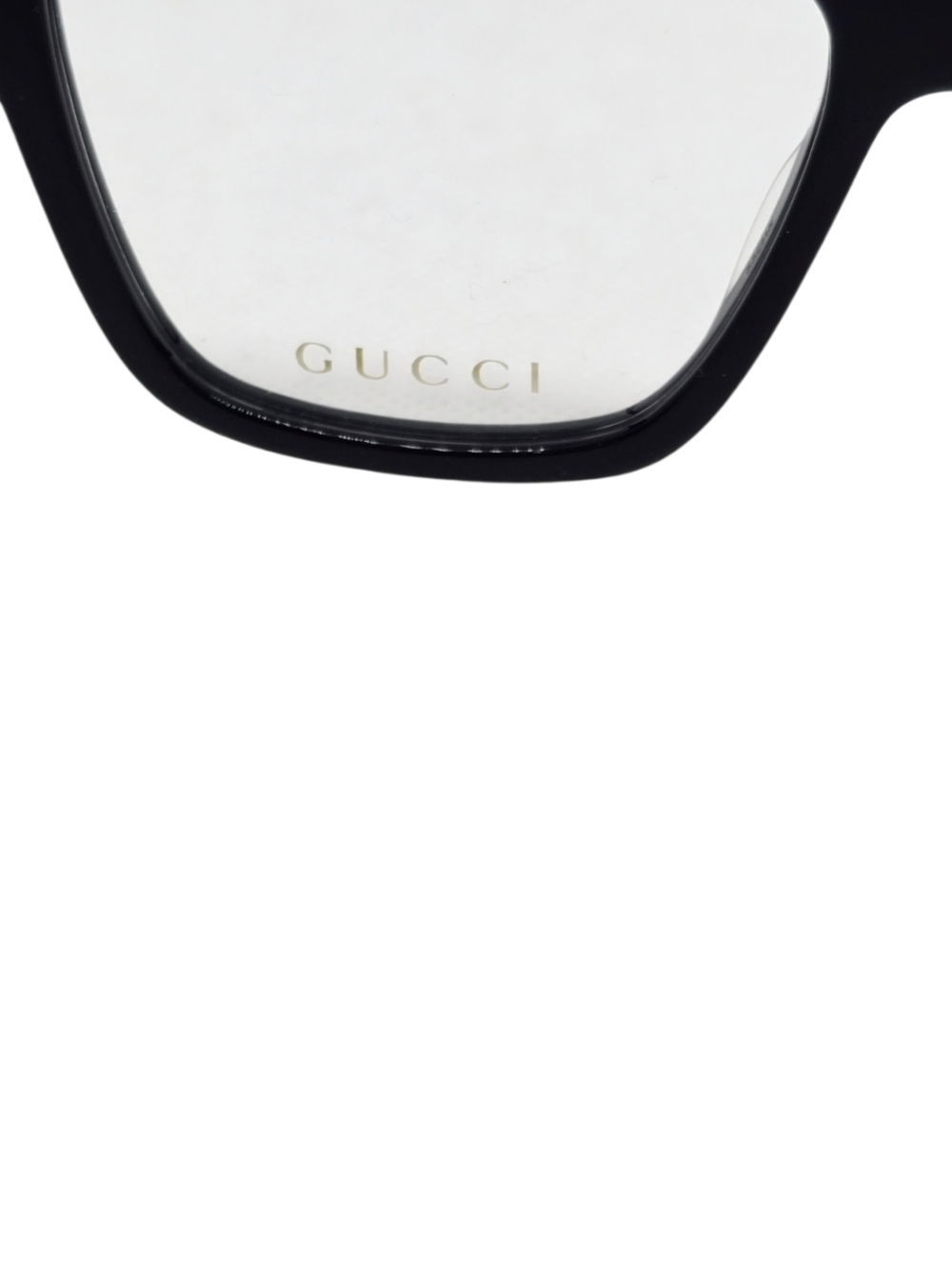 Gucci Black Cat-Eye Women's Glasses with Gold Logo - Picture 2 of 7
